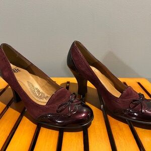 Burgundy/Wine Colored Soft Brand Heel